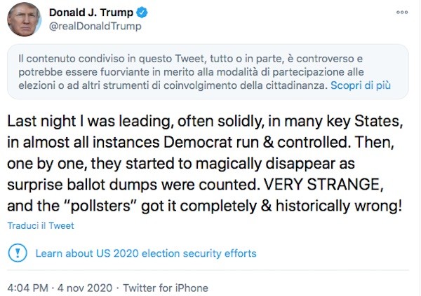 Tweet censurati di Donald Trump - 1
