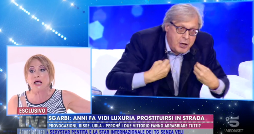 Live Non è La Durso Scontro Tra Vittorio Sgarbi E Vladimir Luxuria