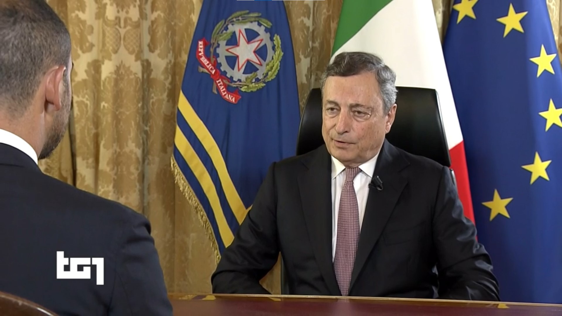 mario draghi intervista tg1