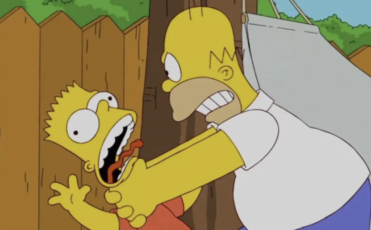 La gag di Homer Simpson che strangola Bart non andrà più in onda - TvBlog