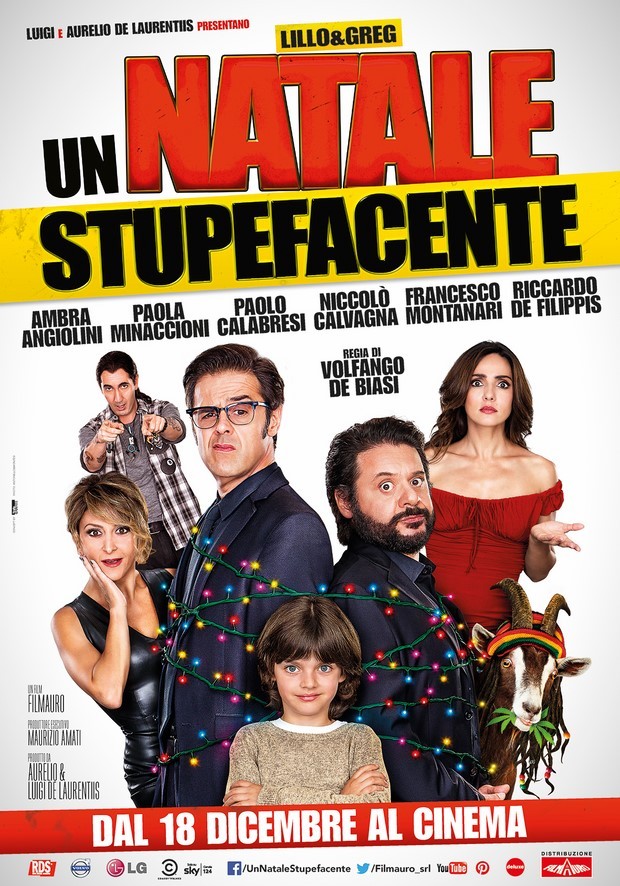 Un Natale stupefacente locandina della commedia con Lillo e Greg