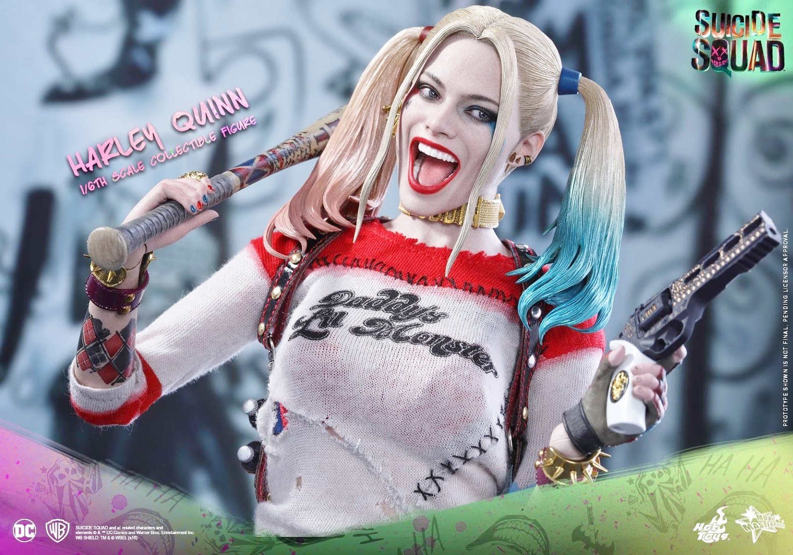 Harley Quinn con la mazza da baseball Suicide Squad interpretata