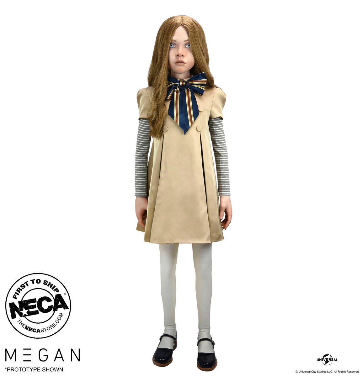 NECA ha rivelato la sua replica a grandezza naturale, scala 1:1, della bambola MEGAN, protagonista/antagonista dell'omonimo thriller di Jason Blum e James Wan.