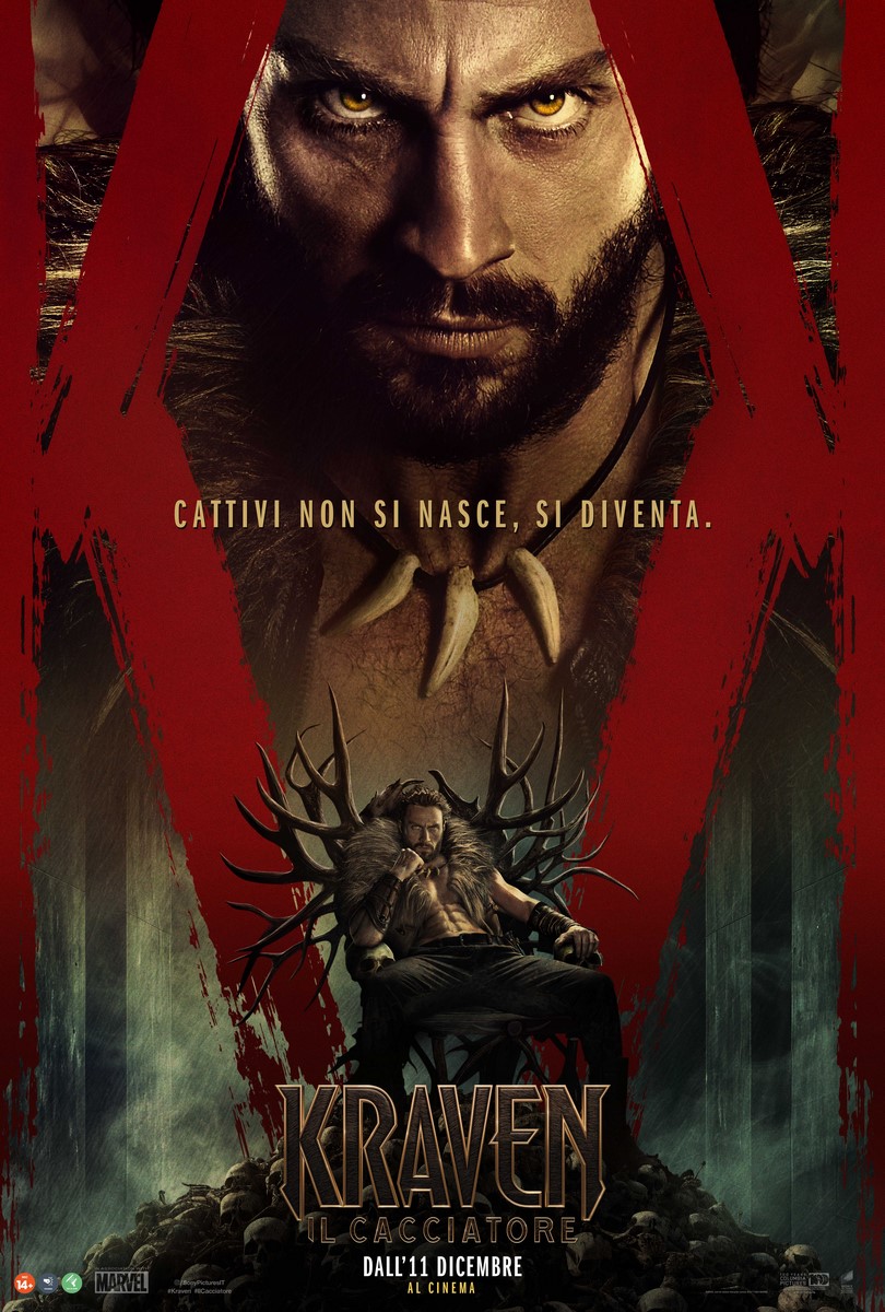 Secondo trailer italiano, nuovo poster e tutto quello che c'è da sapere su "Kraven - Il Cacciatore", il nuovo film del Sony's Spider-Man Universe con Aaron Taylor-Johnson e Russell Crowe.