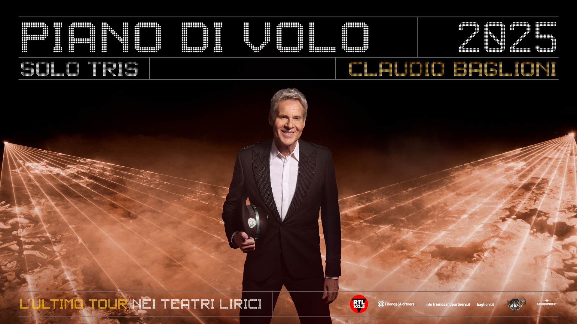 Claudio Baglioni a Spoleto, la scaletta del concerto di venerdì 7 marzo 2025